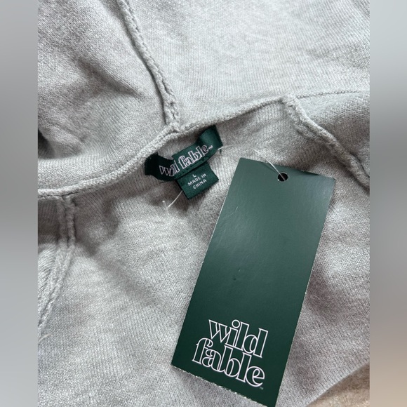 Gray Cropped Hoodie - Picture 3 of 4